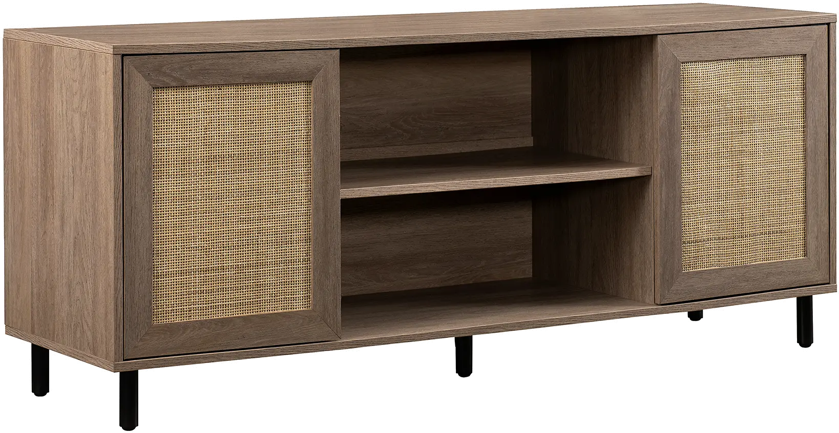 JLLM2FAG Jillian Driftwood Rattan-Door 58  TV Stand-3