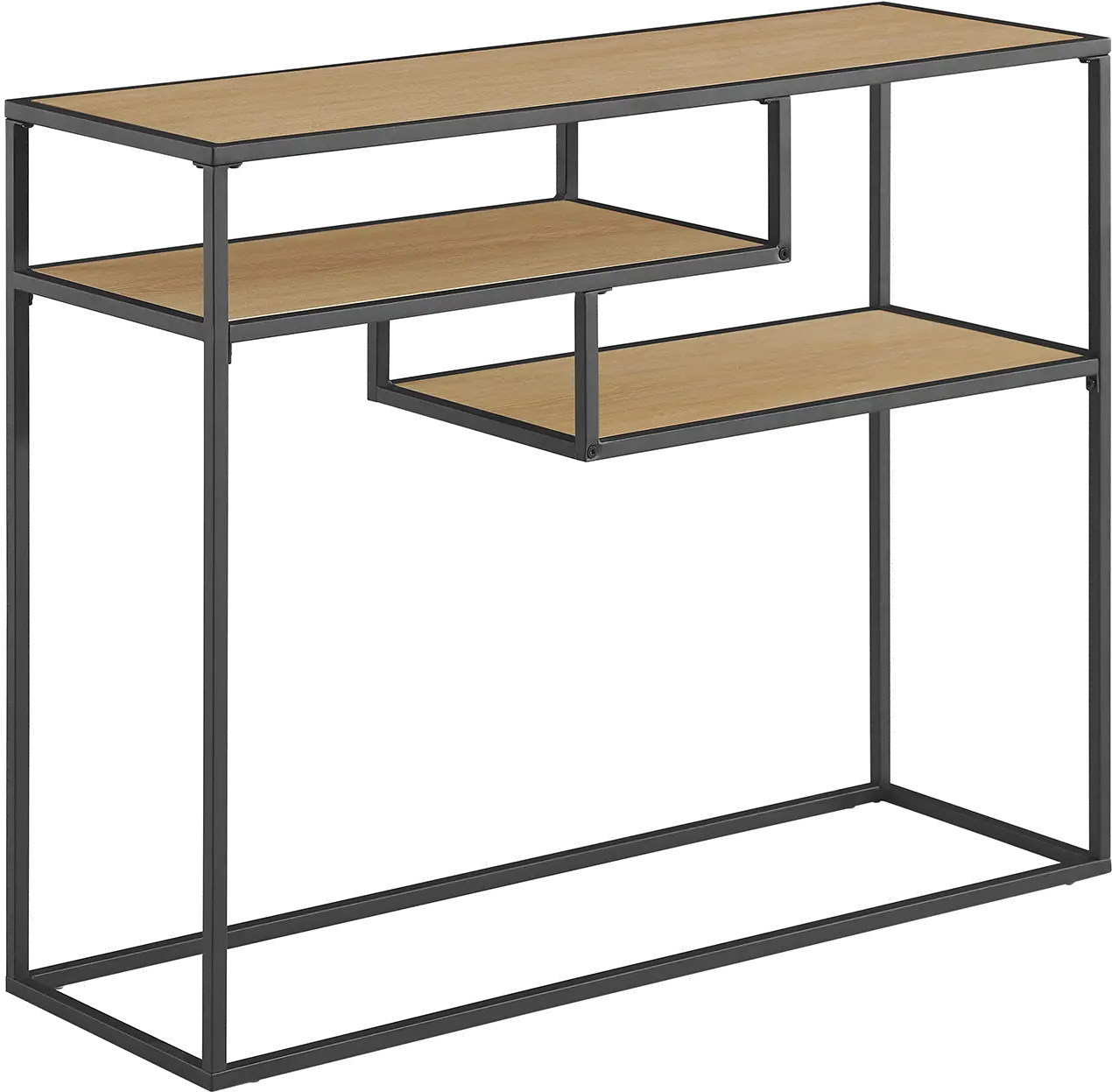 MAYL2KCO Maya Coastal Oak Floating Shelf Entryway Table-3