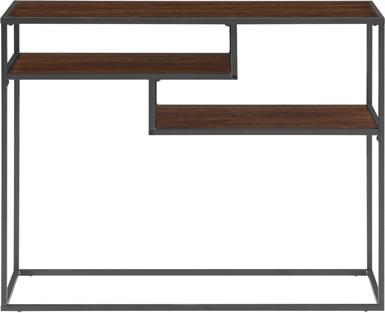 MAYL2KDW Maya Dark Walnut Floating Shelf Entryway Table-1