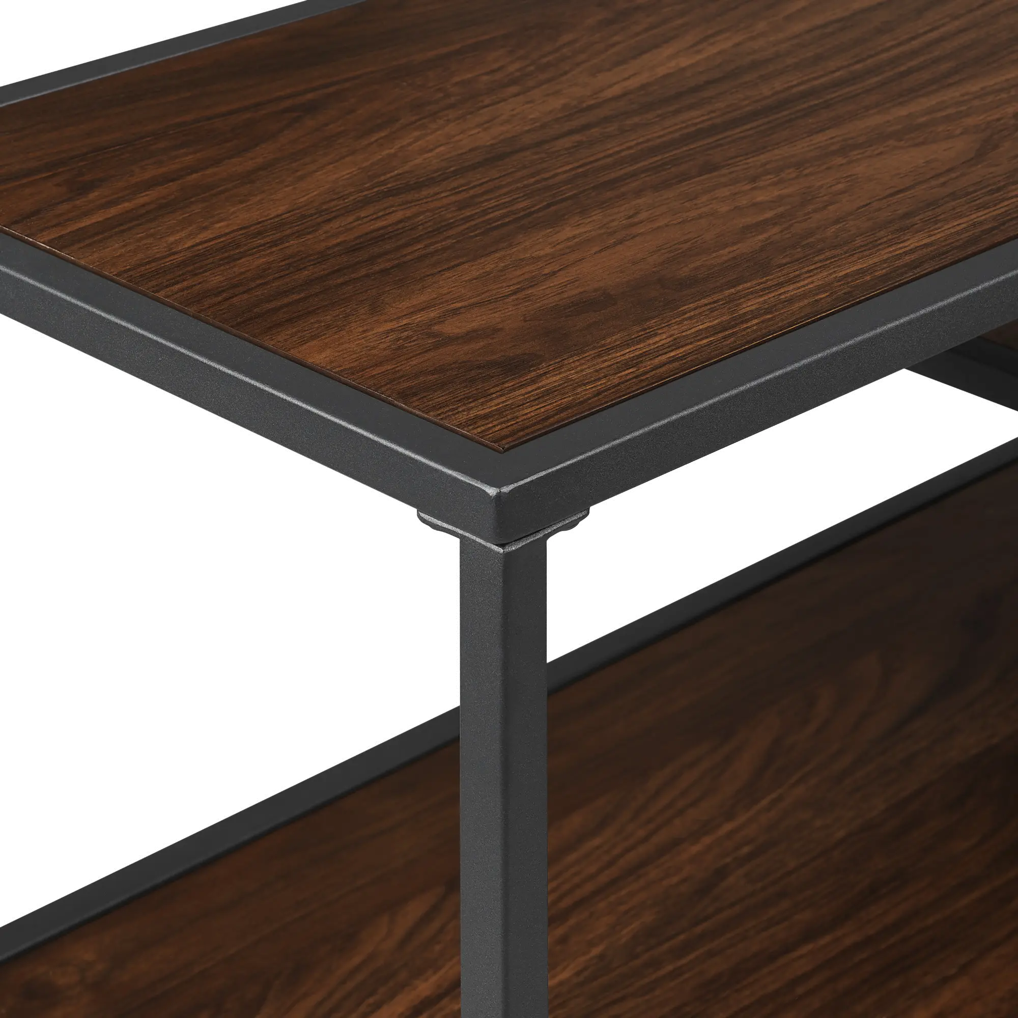 MAYL2KDW Maya Dark Walnut Floating Shelf Entryway Table-5