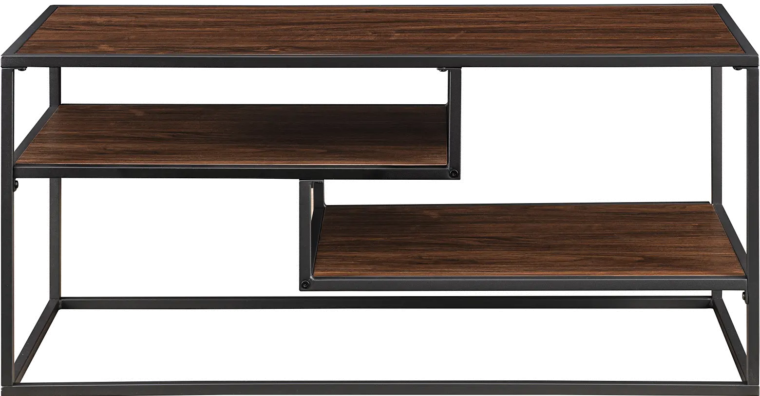 MAYM9EDW Maya 40  Dark Walnut Floating Shelf TV Stand-3