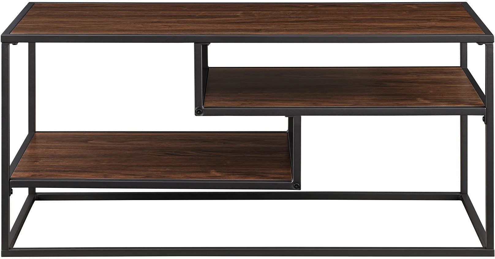 MAYM9EDW Maya 40  Dark Walnut Floating Shelf TV Stand-4