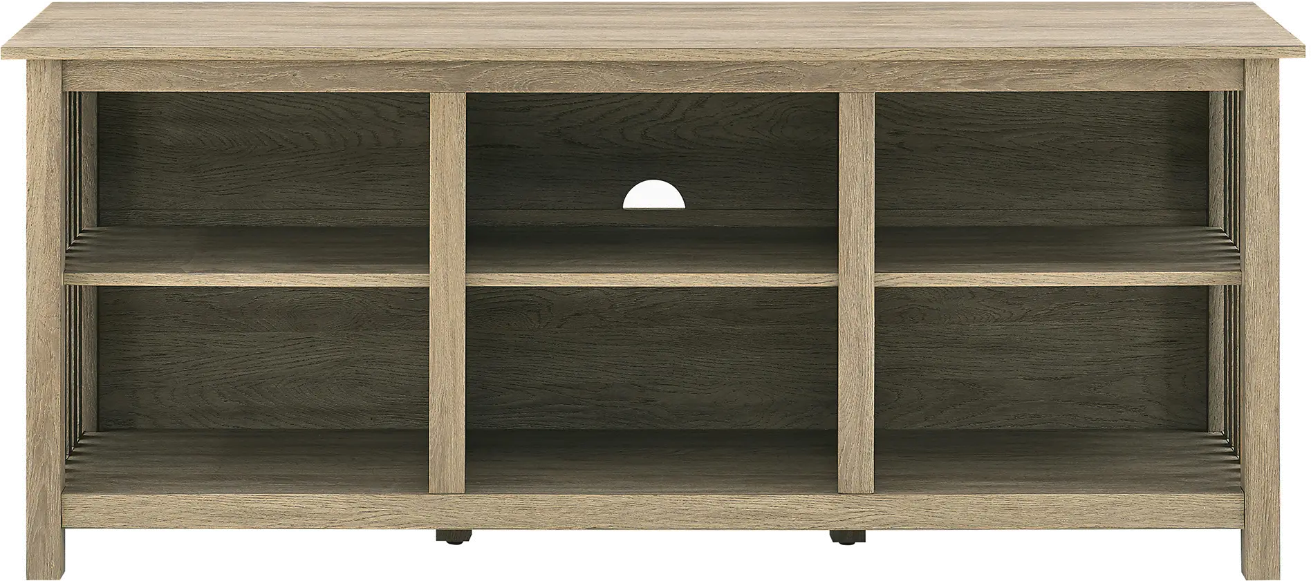 MSET58COAG Mission Driftwood Slatted Side 58  TV Stand-1