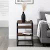 MYO16STDW Maya Dark Walnut Floating Shelf Side Table