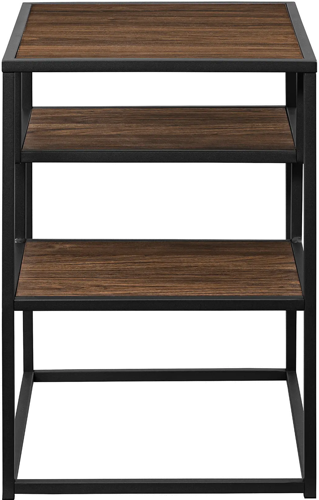 MYO16STDW Maya Dark Walnut Floating Shelf Side Table-1