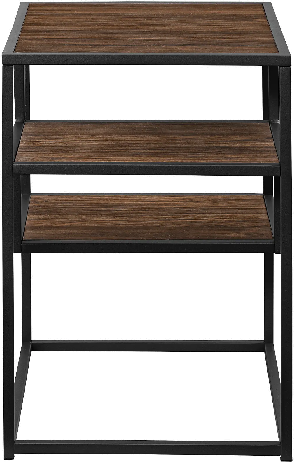 MYO16STDW Maya Dark Walnut Floating Shelf Side Table-4
