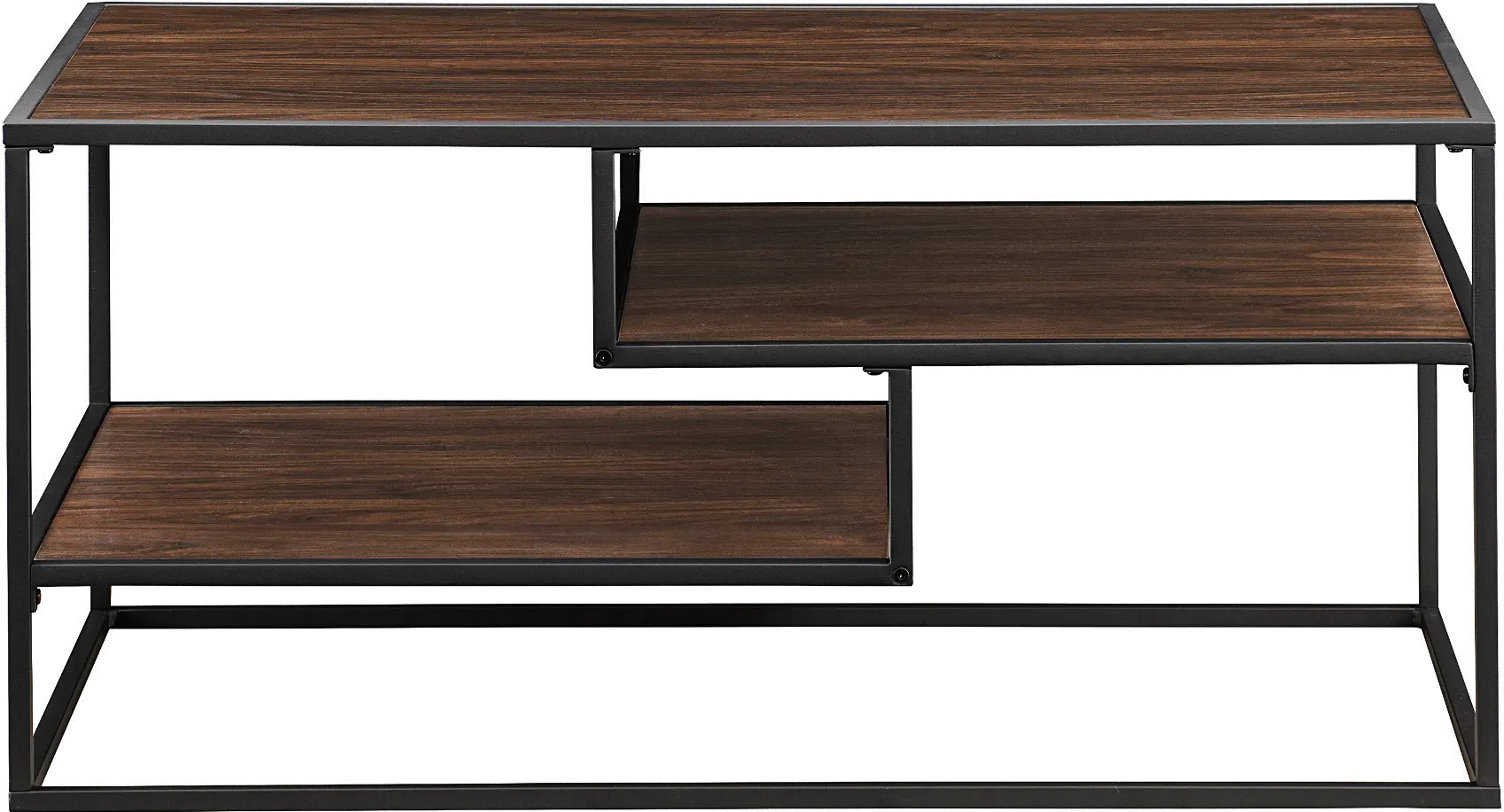MYO40CTDW Maya Dark Walnut Floating Shelf Coffee Table-1