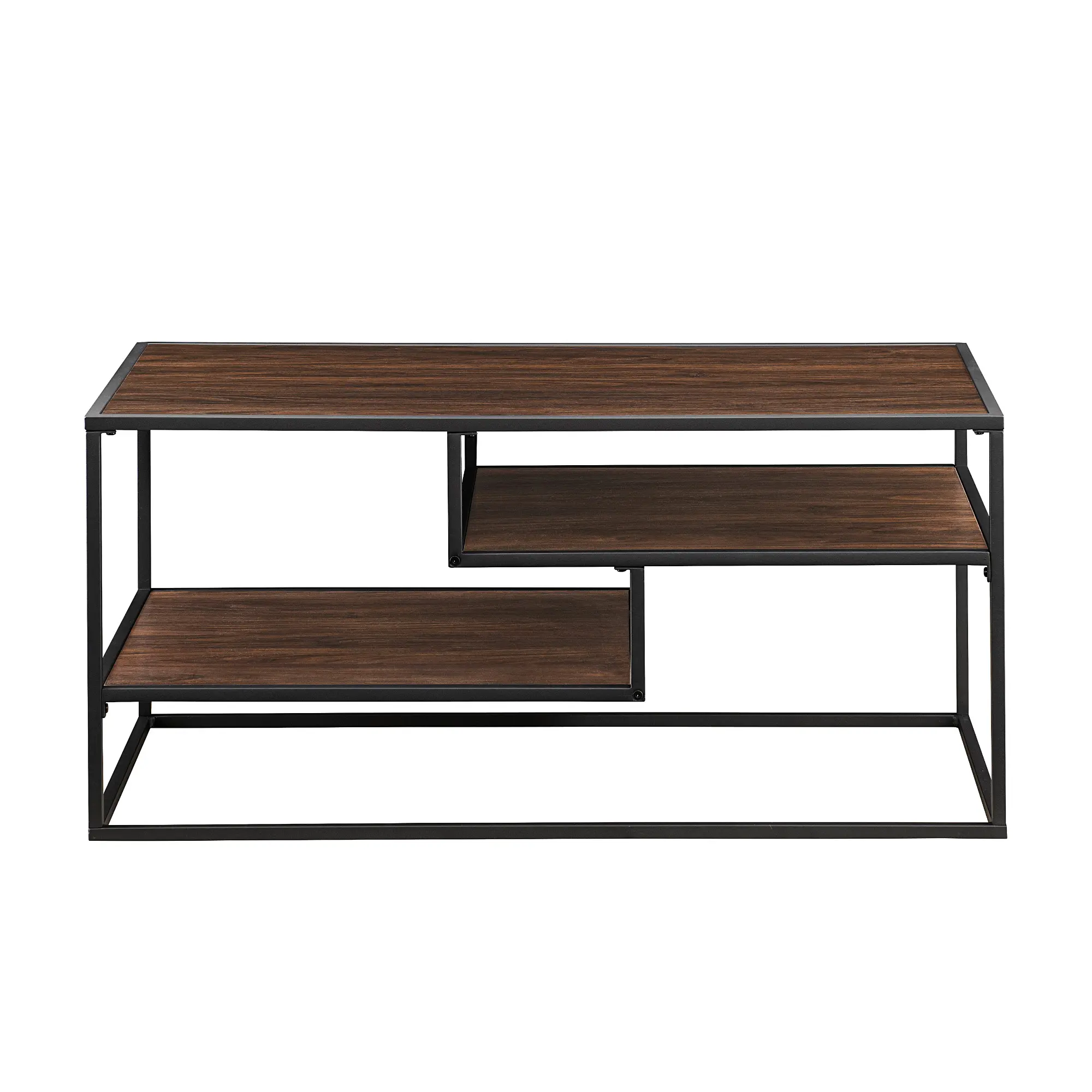 MYO40CTDW Maya Dark Walnut Floating Shelf Coffee Table-1
