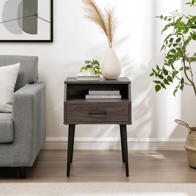 Nora Slate Gray Side Table