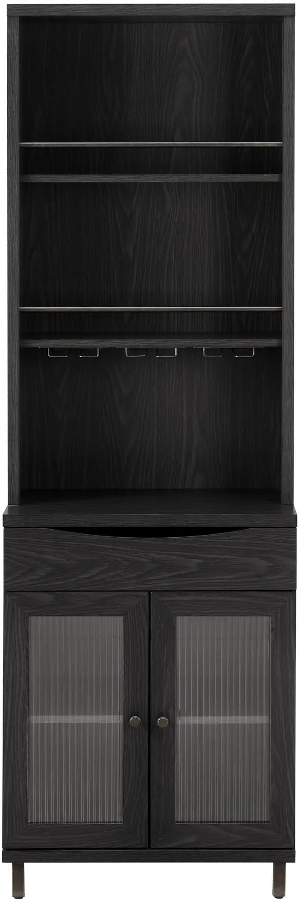 PRLD3DGR Pearl Graphite 72  Bar Cabinet with Hutch-1