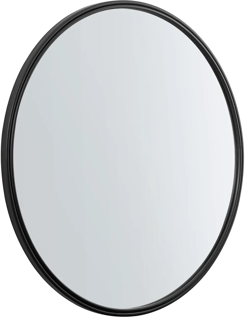 RM36MIBL Black 36  Double Ribbed Frame Wall Mirror-3