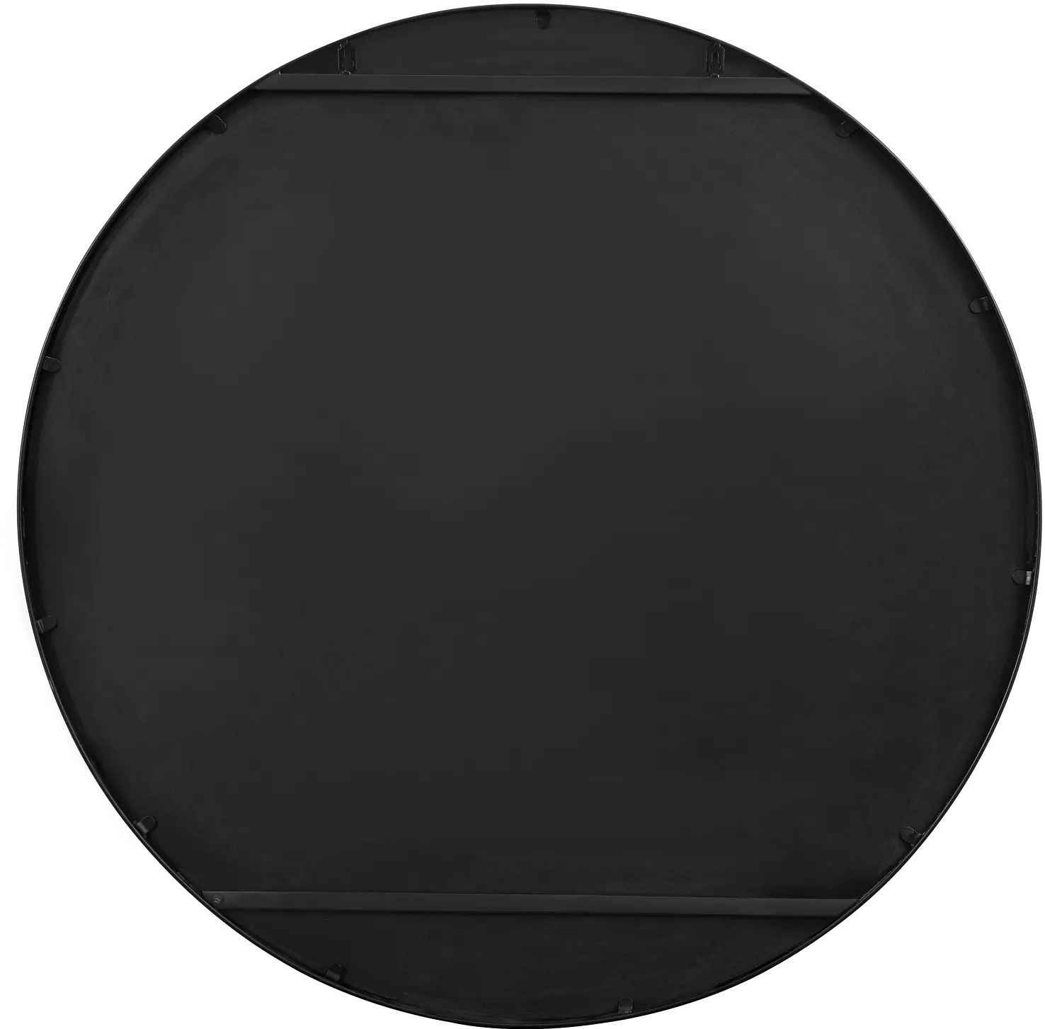RM36MIBL Black 36  Double Ribbed Frame Wall Mirror-4