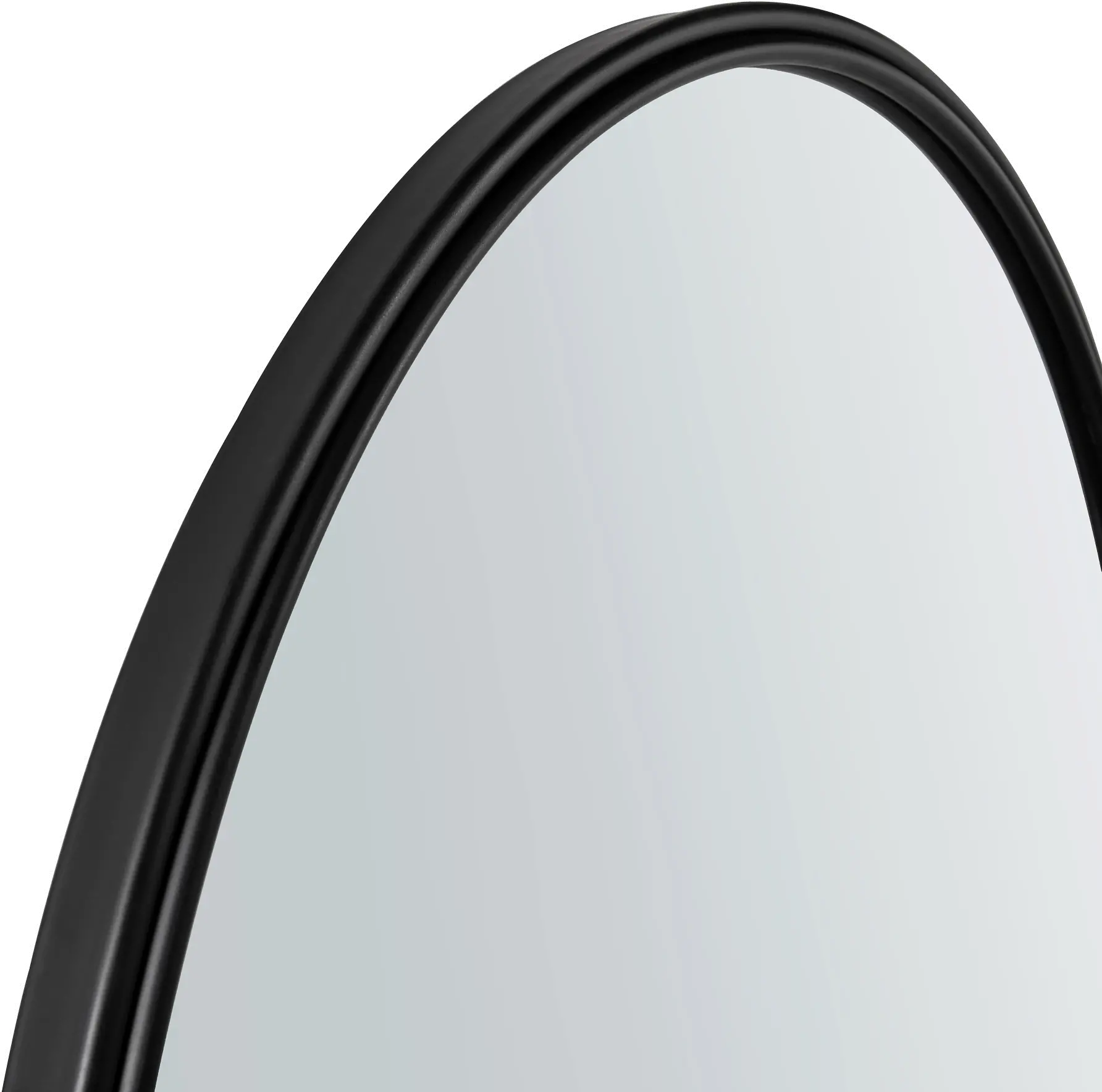 RM36MIBL Black 36  Double Ribbed Frame Wall Mirror-5