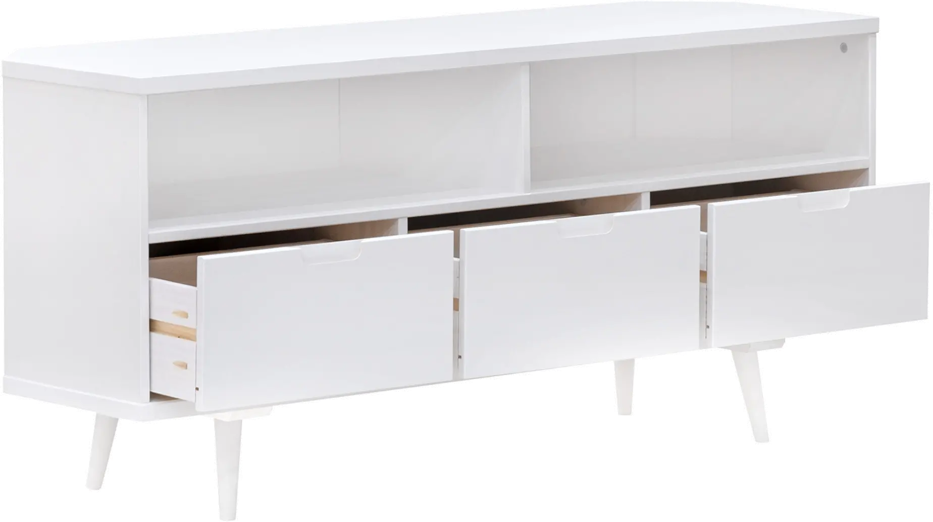 W52IV3DCRNWH Ivy Mid Century 52  White Corner TV Stand-7