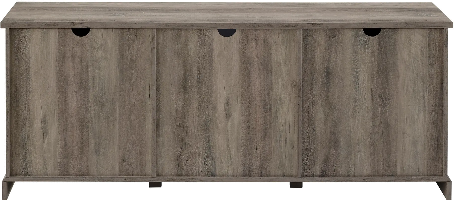 W70SBDGW Sliding Barn Door 70  Gray Wash TV Stand-4