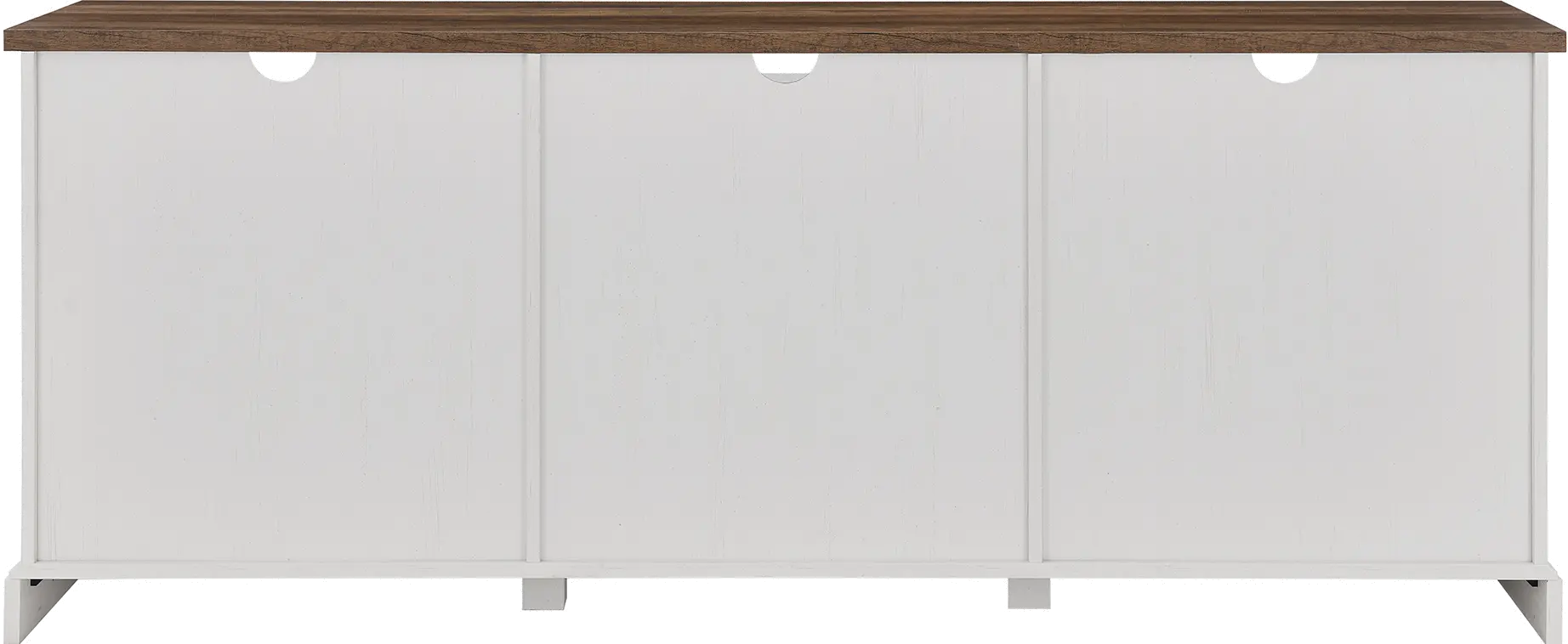 W70SBDROBRW Sliding Barn Door 70  White & Oak TV Stand-4