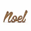 13 Inch Dark Brown Noel Cutout