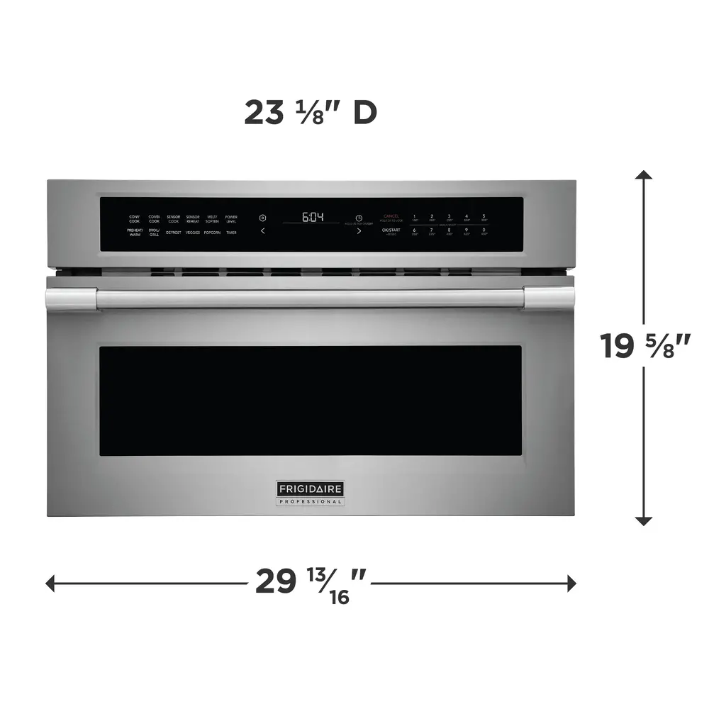 PMBD3080AF Frigidaire 1.6 Cu Ft Built-In Convection Microwave - Stainless Steel-3