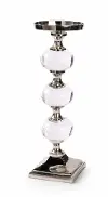 Clarity 13.25  Acrylic Metal Candleholder