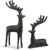 Assorted 8 Inch Matte Black Deer