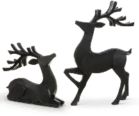 Assorted 11.5 Inch Matte Black Deer