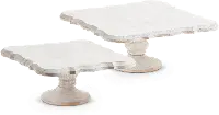 Medium 10  Square White Pedestal
