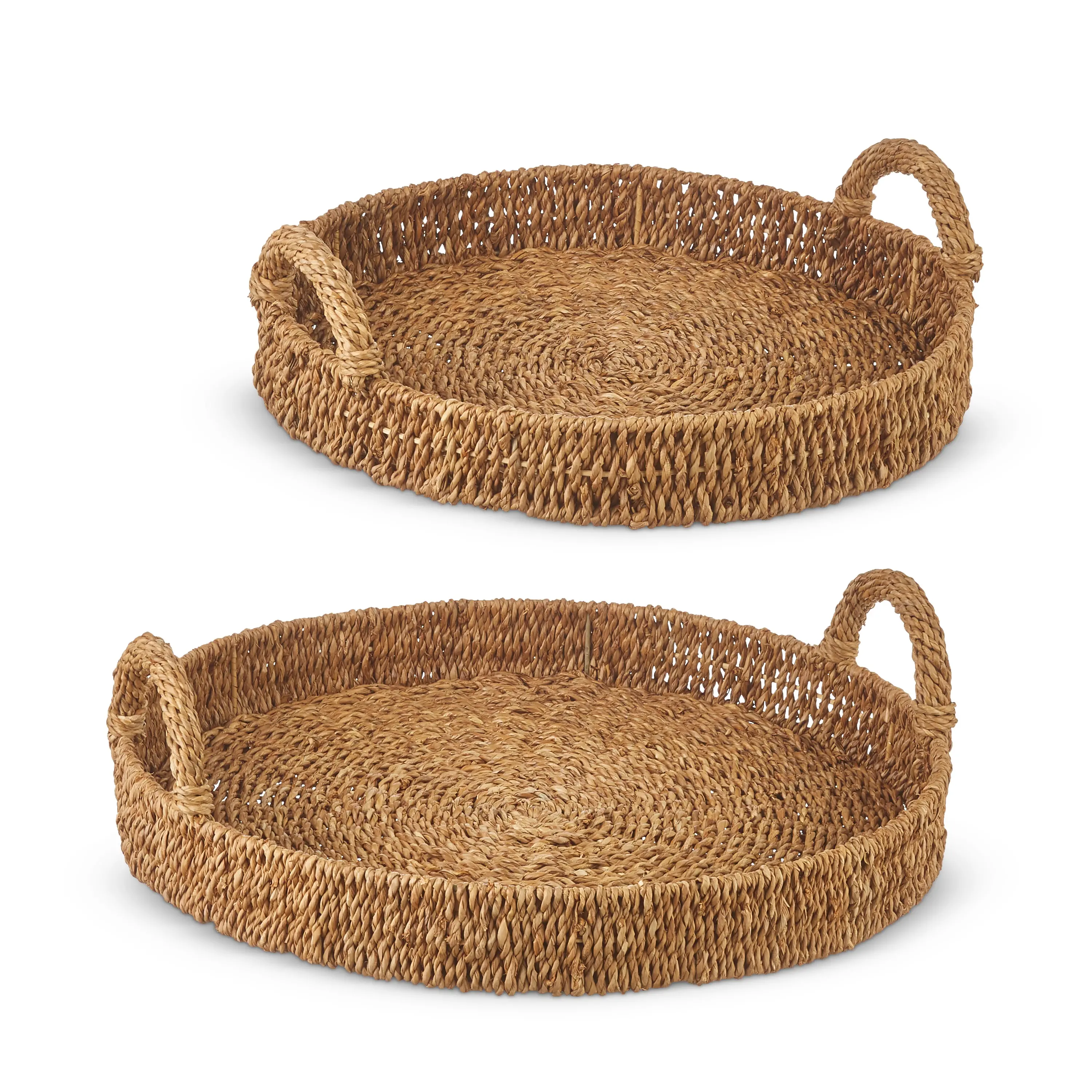 19  Medium Seagrass Handle Tray-1