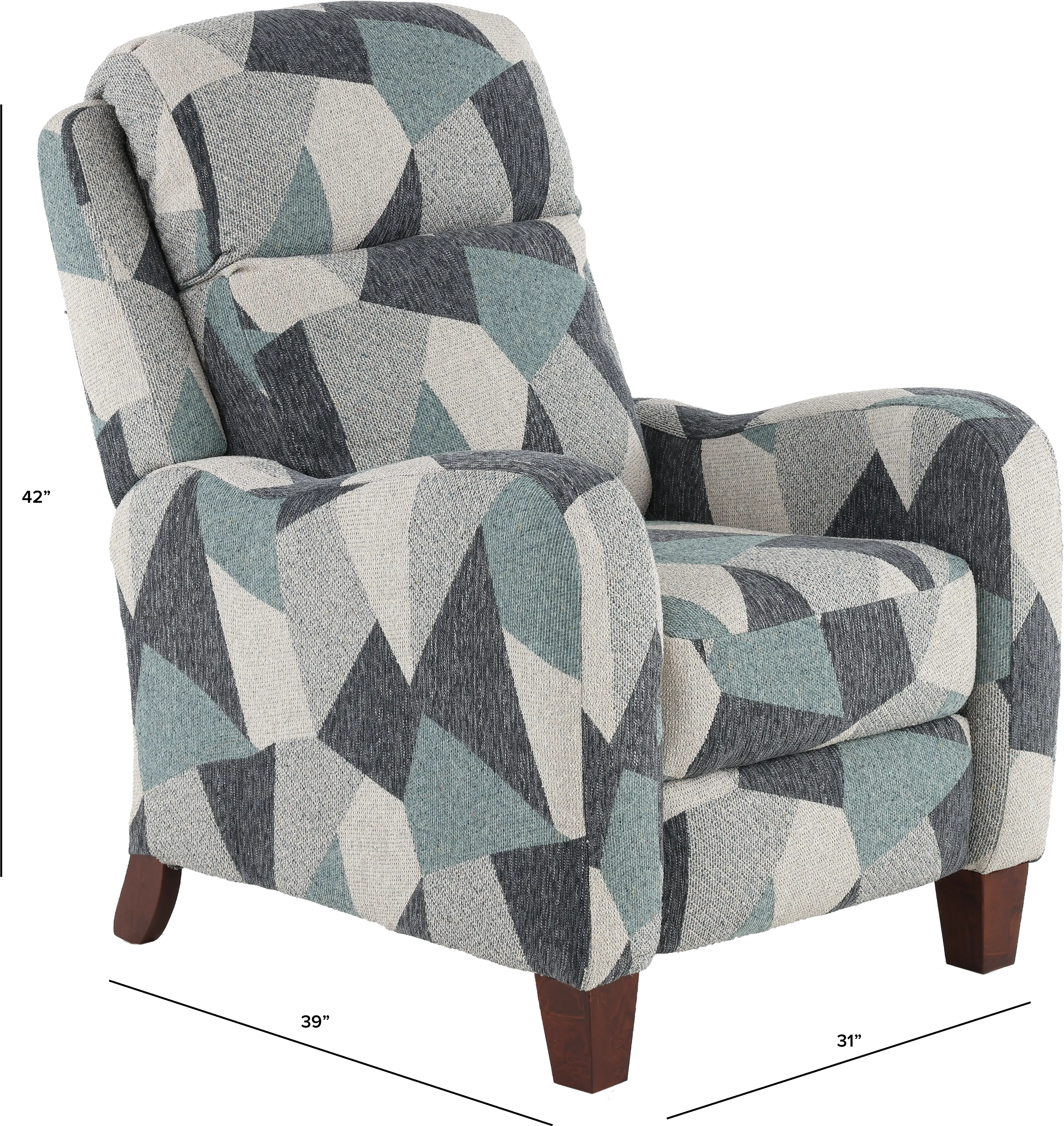 Prestige Mineral Geometric High-Leg Recliner-3