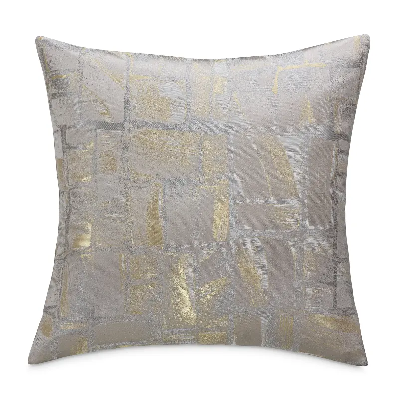 Ferrare Beige and Gold Accent Pillow