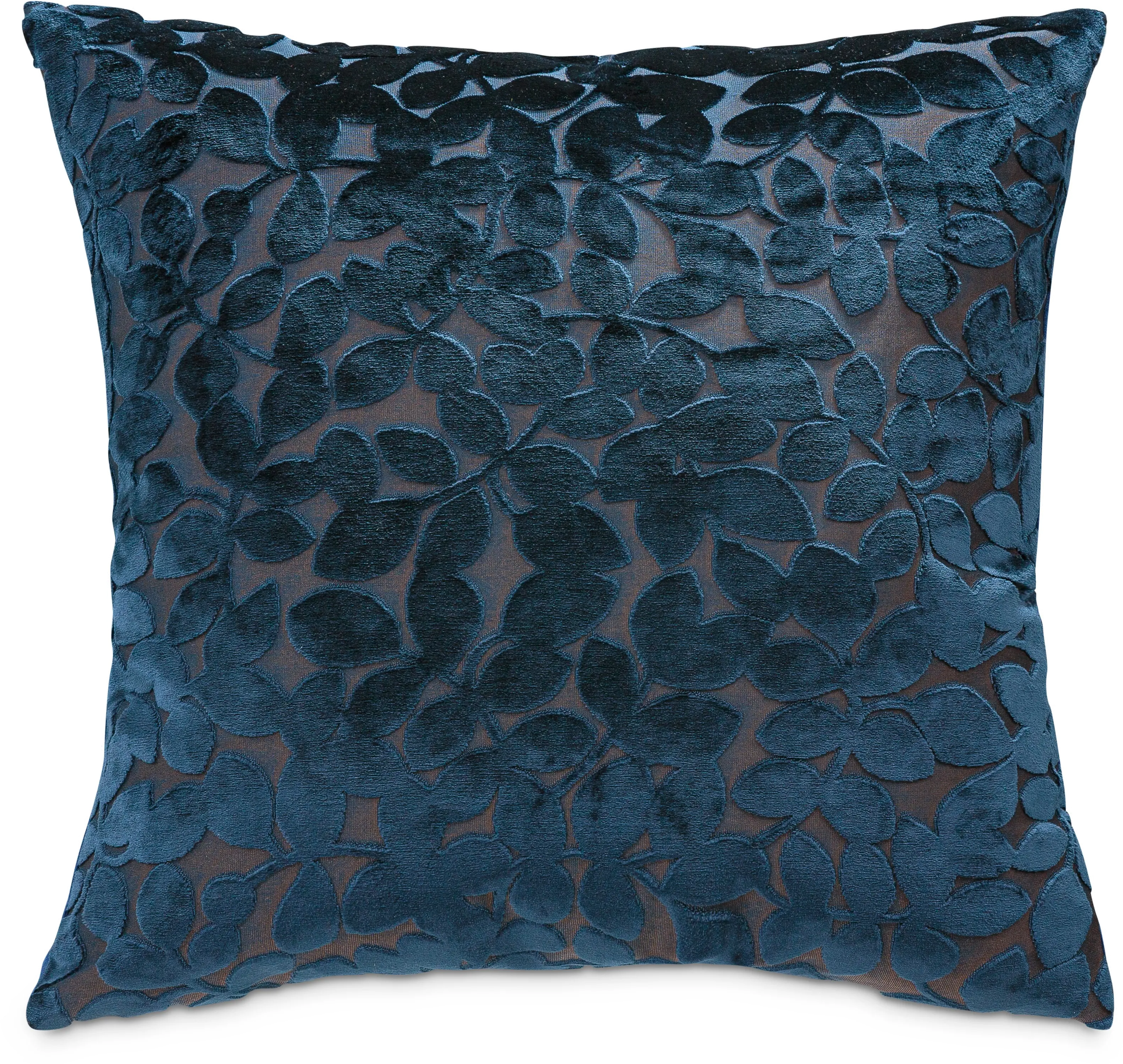 Larkin Sapphire Blue Square Throw Pillow-1
