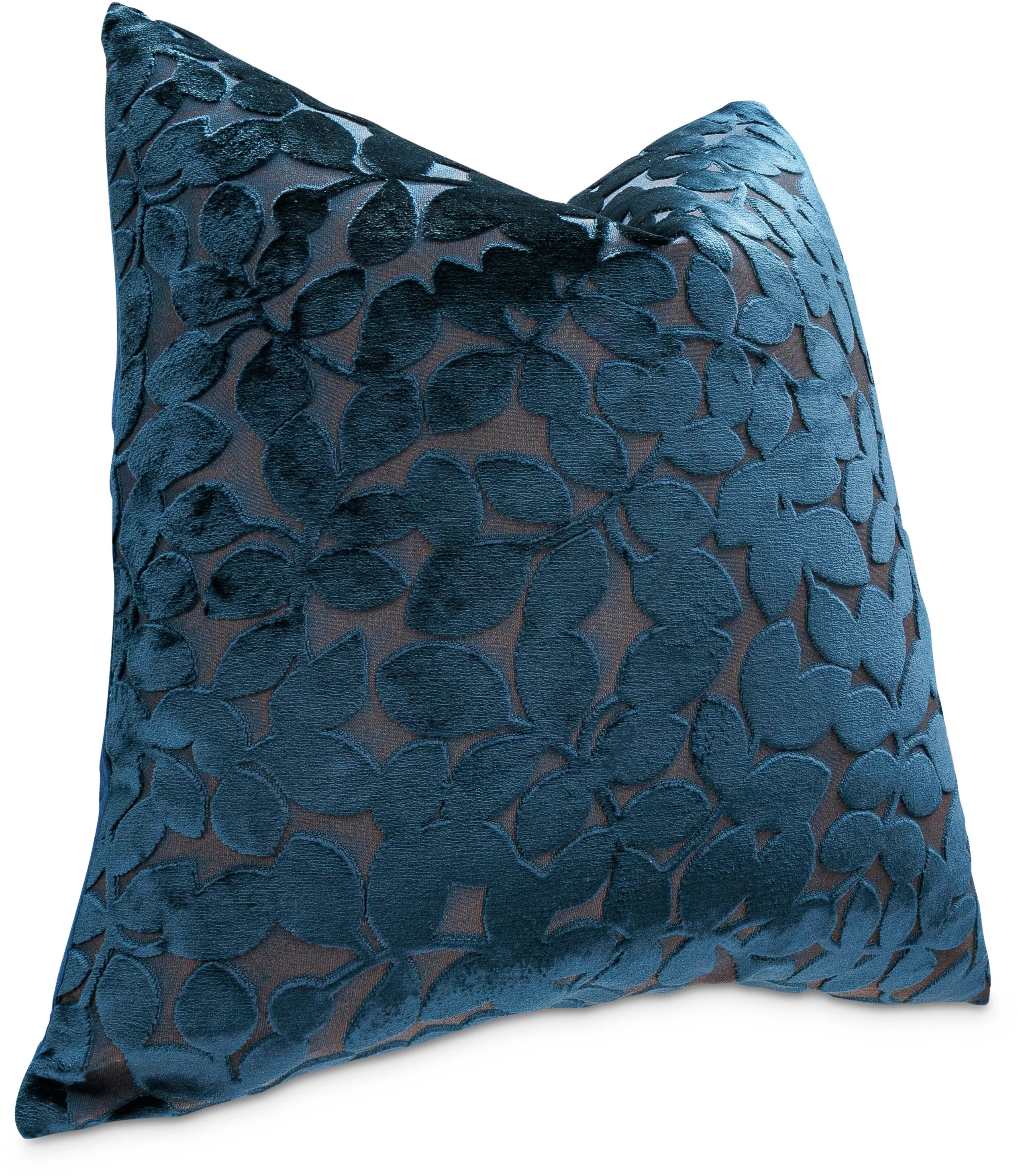 Larkin Sapphire Blue Square Throw Pillow-3