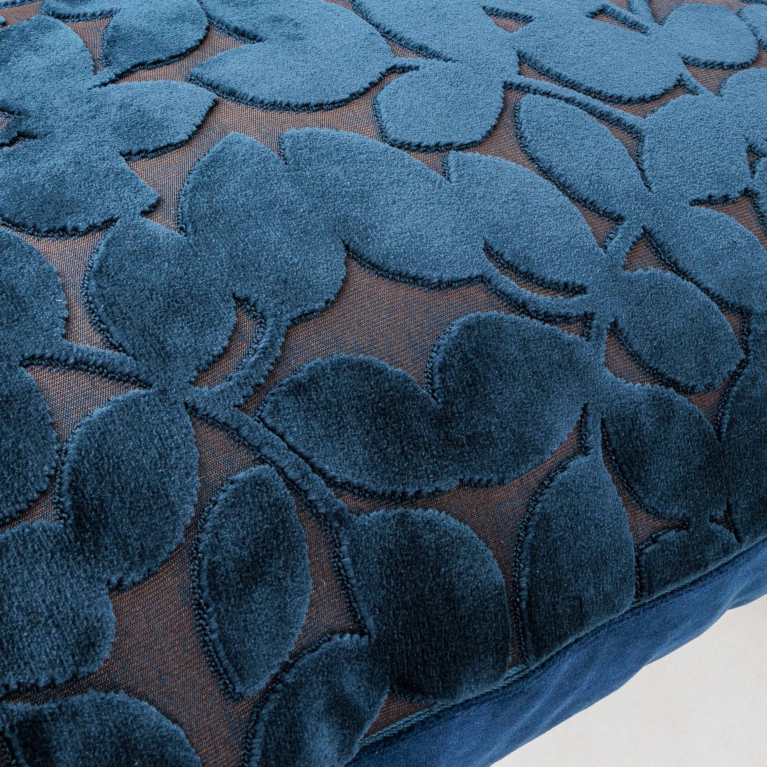 Larkin Sapphire Blue Square Throw Pillow-4