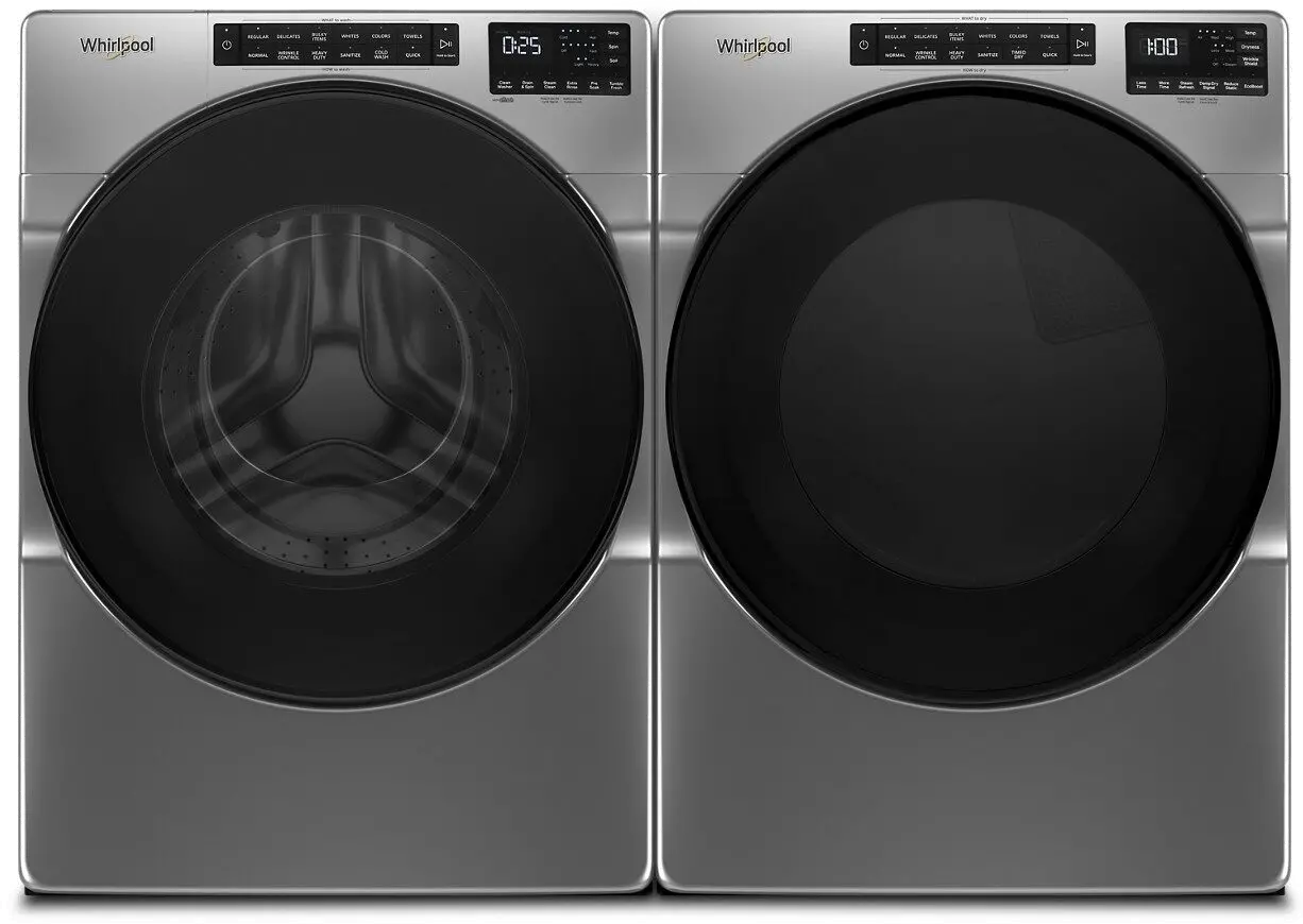 .WHP-6605-CRM-GAS-PR Whirlpool Gas Washer and Dryer Set - Chrome Shadow W6605C-1