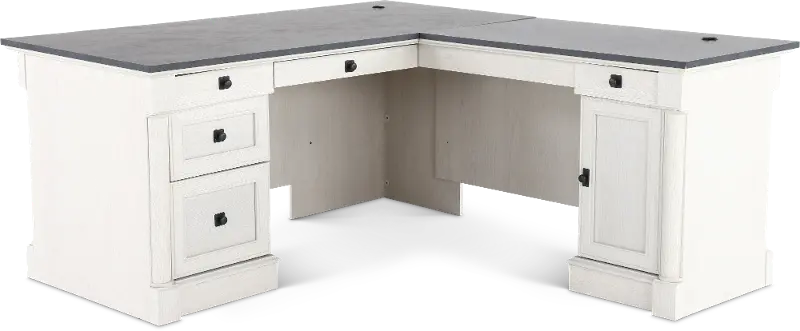 Palladia Glacier Oak L-Shaped Desk