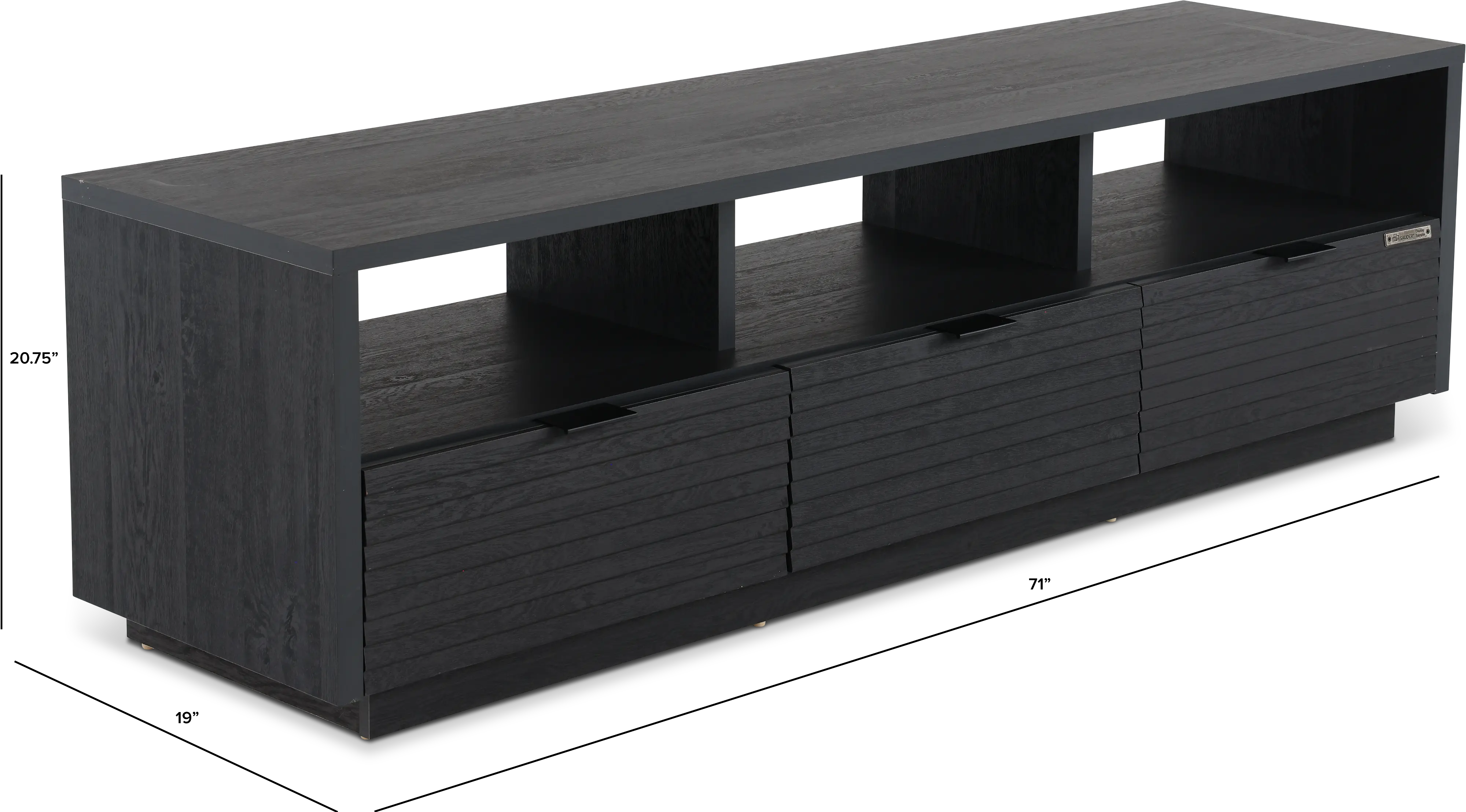 Harvey Park 72  Black TV Stand-3