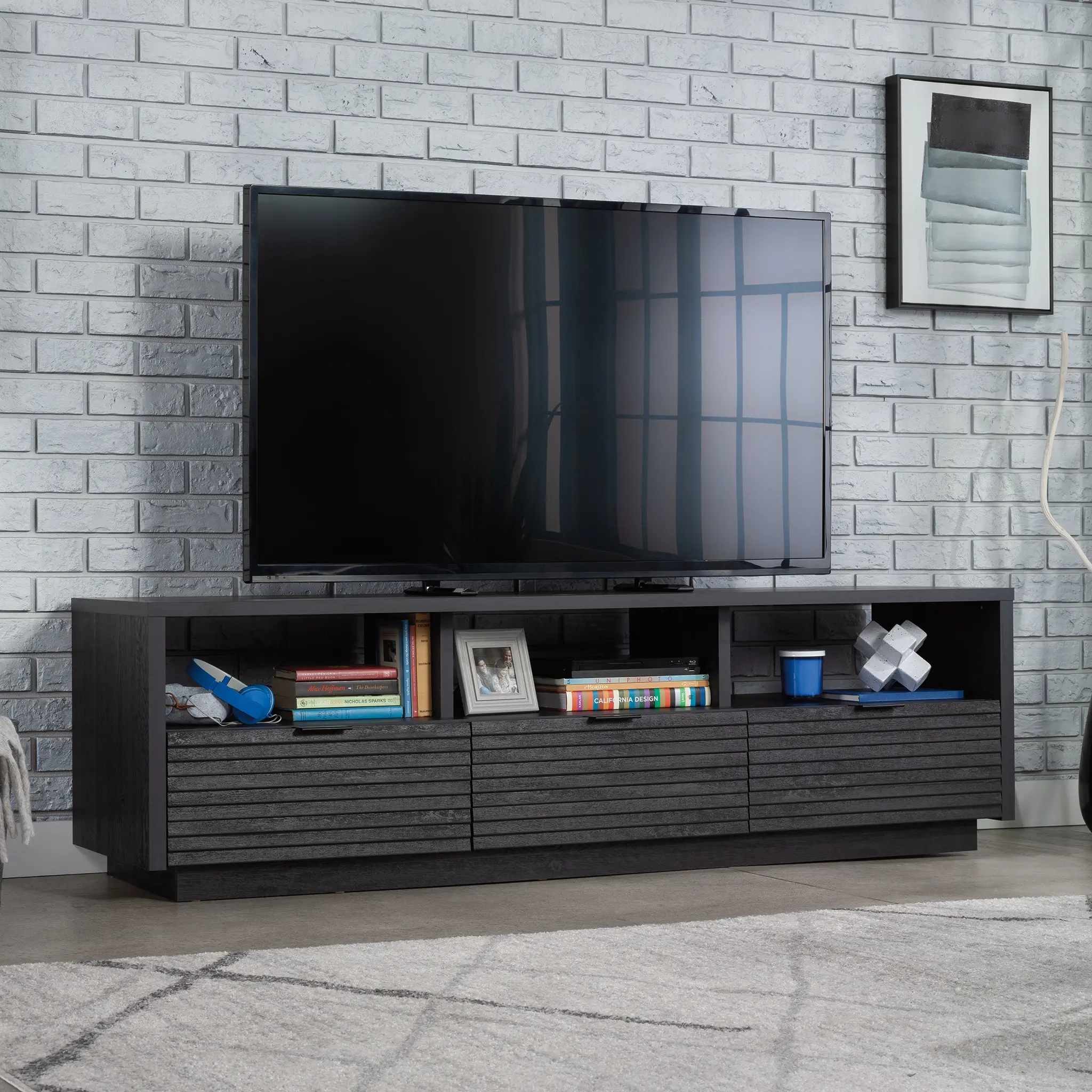 Harvey Park 72  Black TV Stand-1