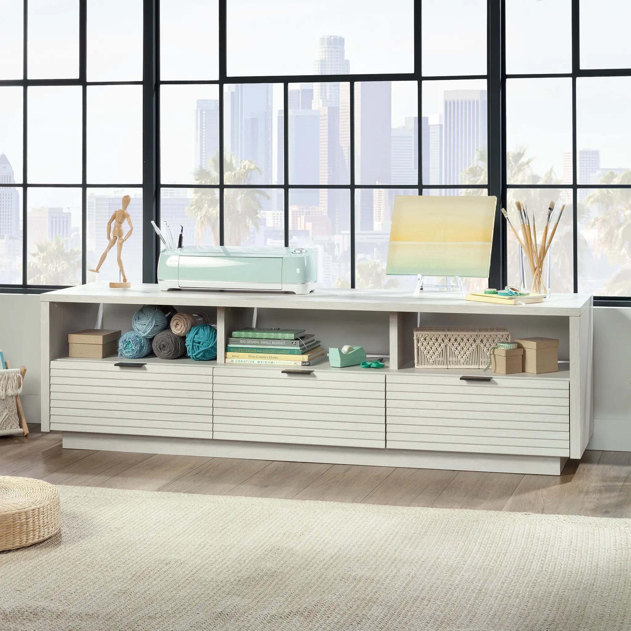 Harvey Park 72  White TV Stand-1