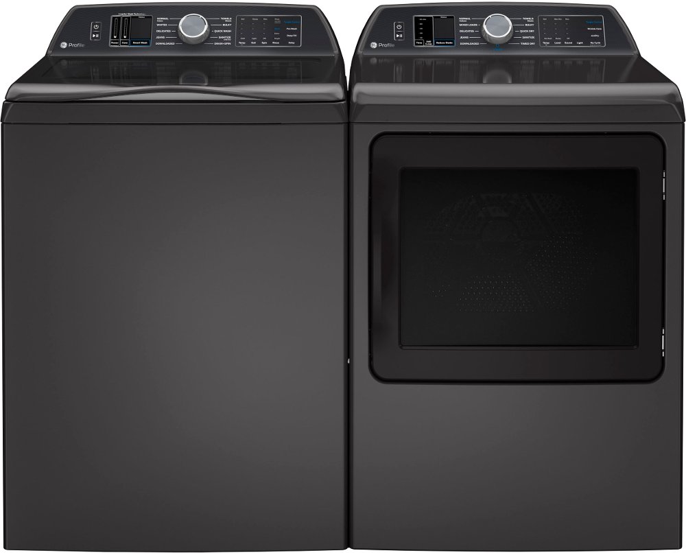 GE Profile Electric Washer and Dryer Set - Diamond Gray PT700DG