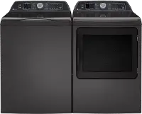 .GEC-D/G-705-ELE--PR GE Profile Electric Washer and Dryer Set - Diamond Gray PT705DG