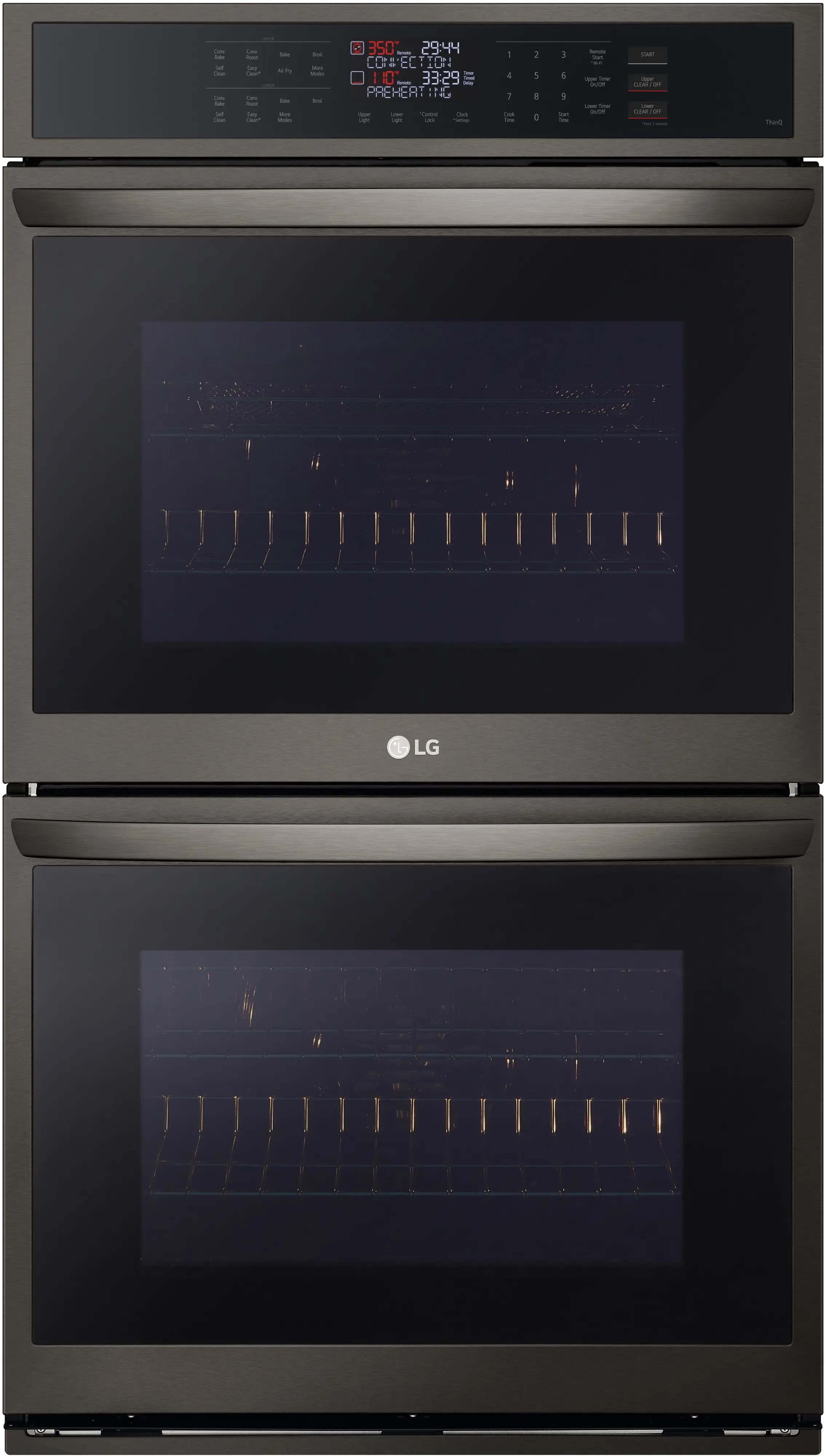 WDEP9423D LG 9.4 cu ft Double Wall Oven - Black Stainless Steel 30 Inch-1