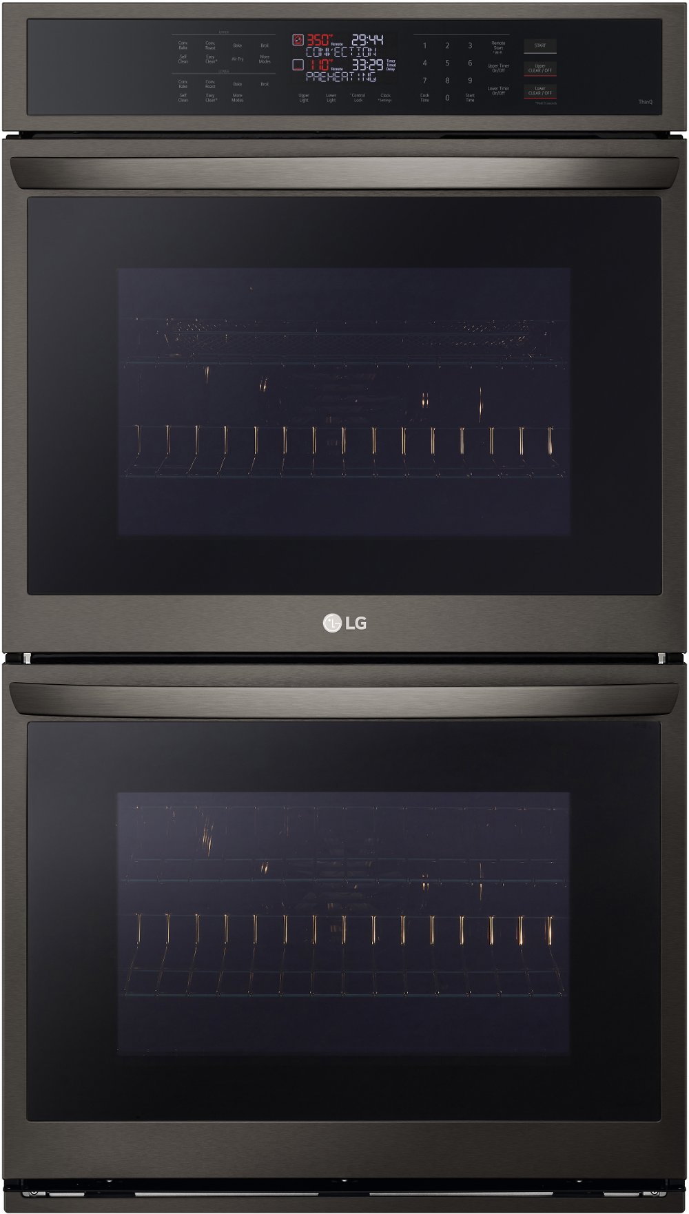 LG 9.4 cu ft Double Wall Oven - Black Stainless Steel 30 Inch