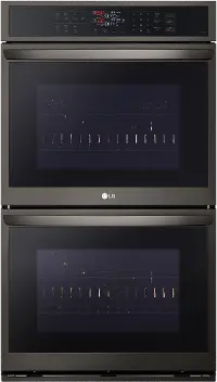 WDEP9423D LG 9.4 cu ft Double Wall Oven - Black Stainless Steel 30 Inch
