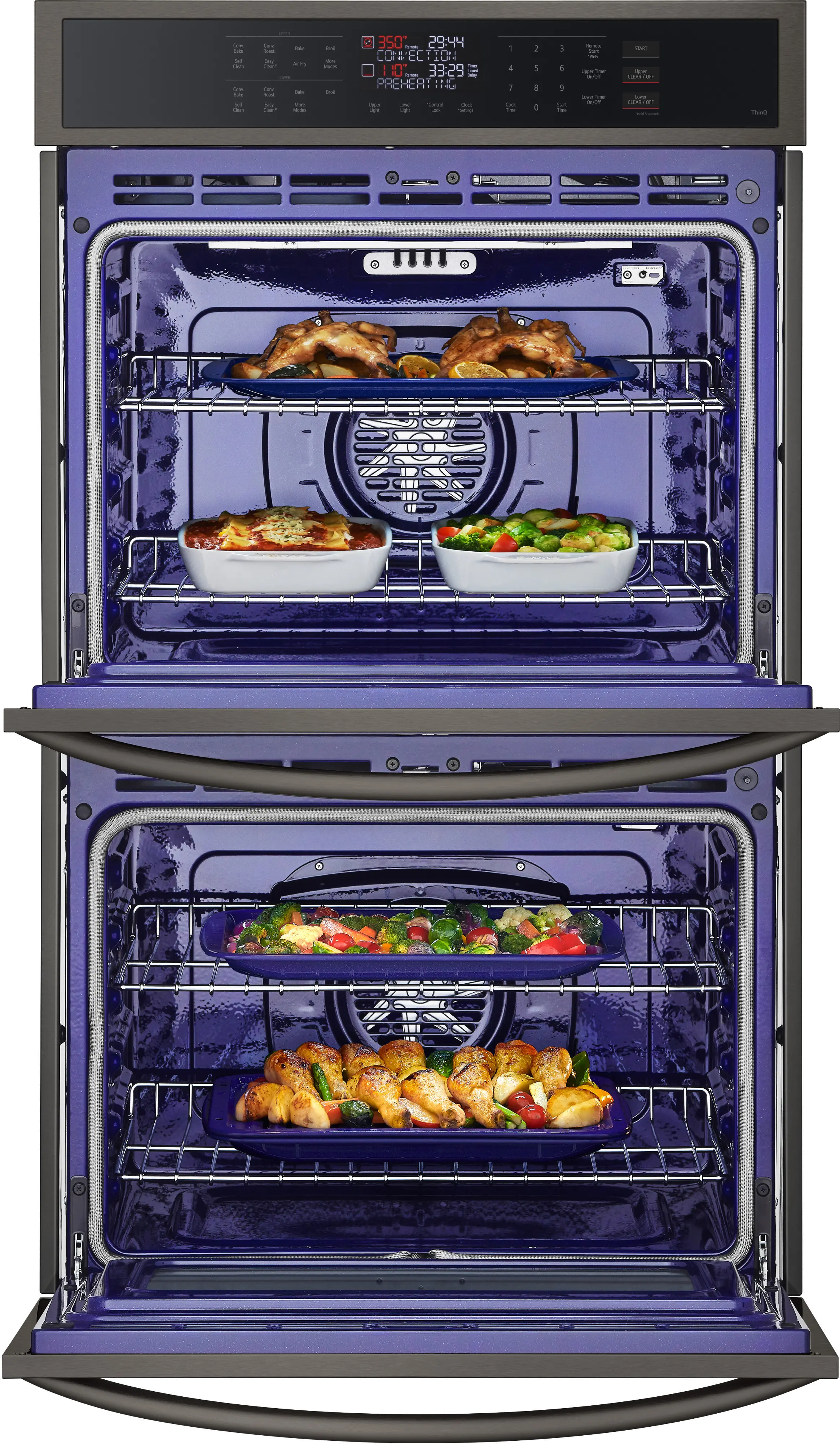WDEP9423D LG 9.4 cu ft Double Wall Oven - Black Stainless Steel 30 Inch-4