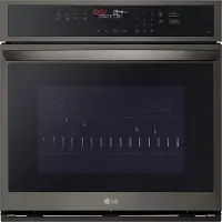 WSEP4723D LG 4.7 Cu Ft Smart Convection Wall Oven - Black Stainless Steel