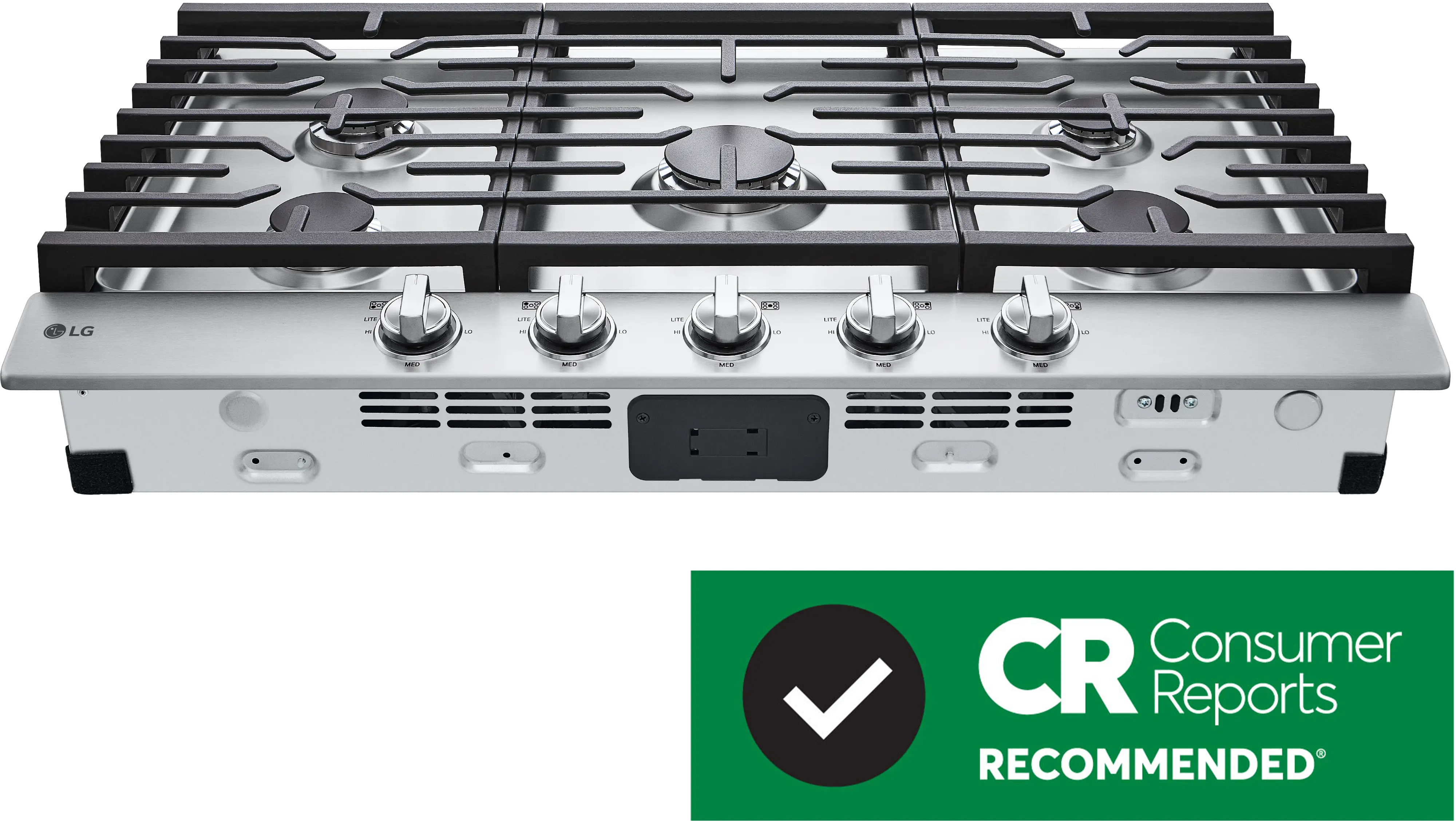 CBGJ3623S LG 36 Inch Gas Cooktop - Stainless Steel-1