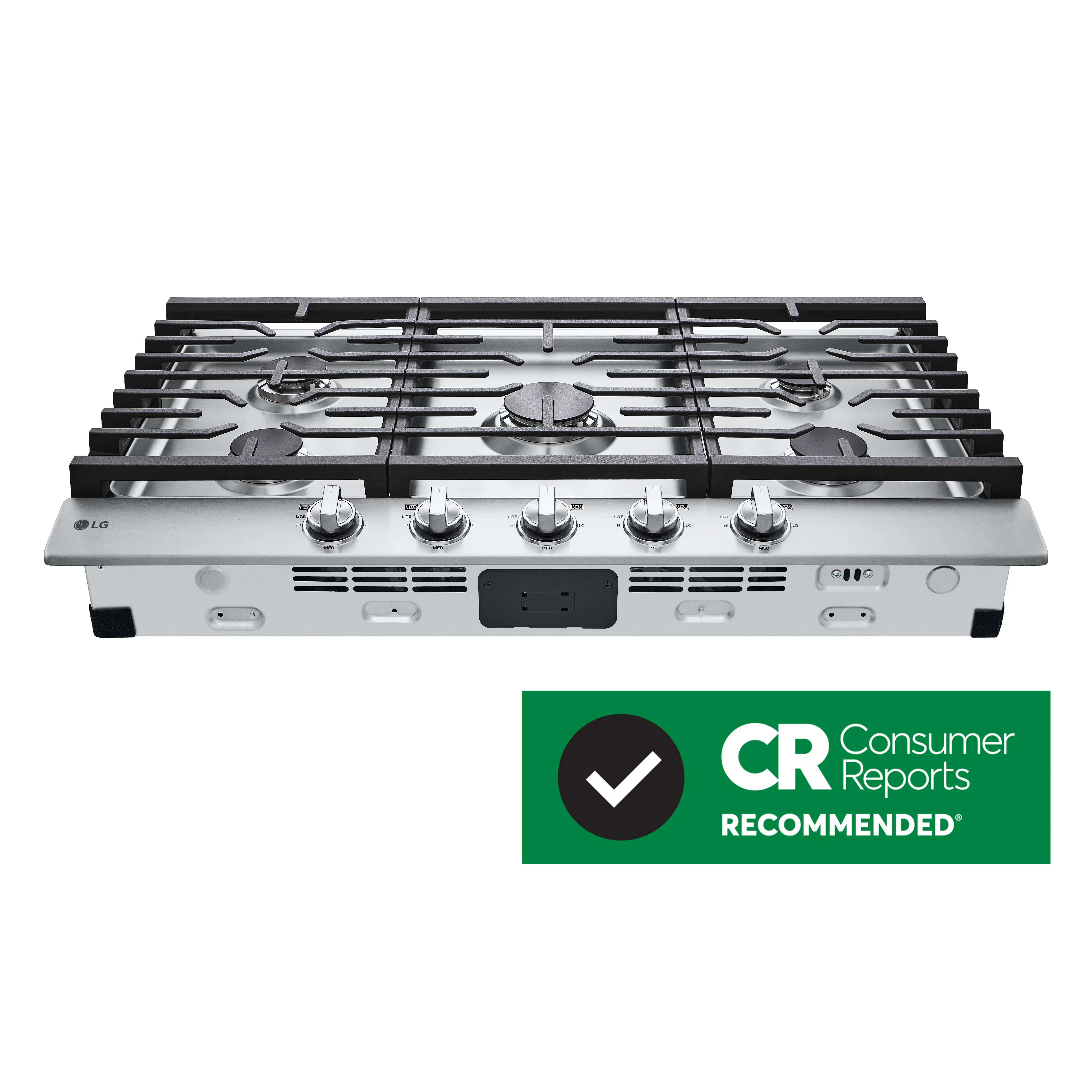 CBGJ3623S LG 36 Inch Gas Cooktop - Stainless Steel-2