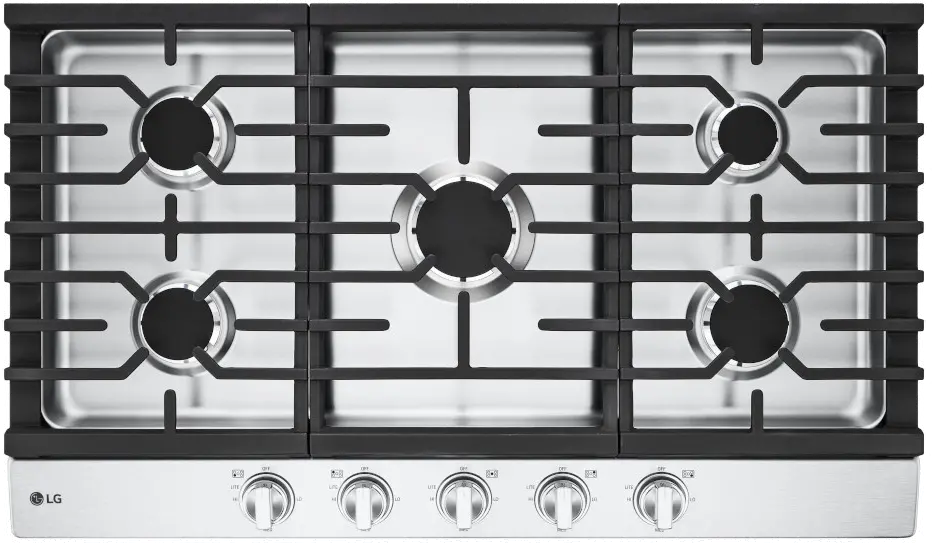 CBGJ3623S LG 36 Inch Gas Cooktop - Stainless Steel-3