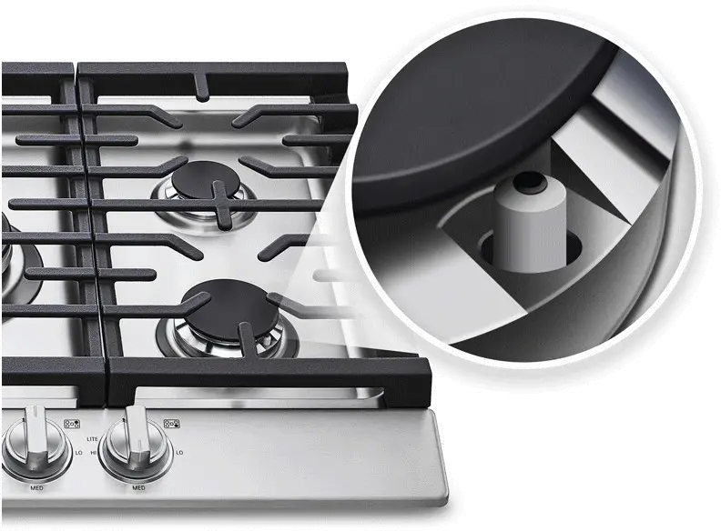 CBGJ3623S LG 36 Inch Gas Cooktop - Stainless Steel-6