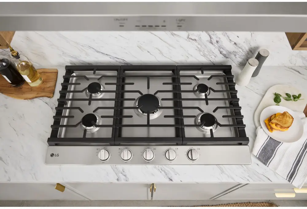 CBGJ3623S LG 36 Inch Gas Cooktop - Stainless Steel-9