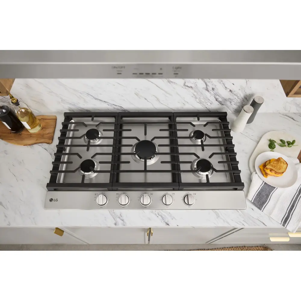 CBGJ3623S LG 36 Inch Gas Cooktop - Stainless Steel-9